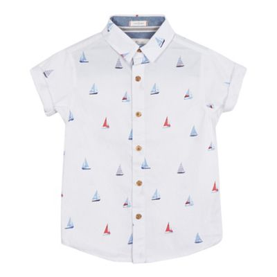J by Jasper Conran Boys' white yacht print shirt